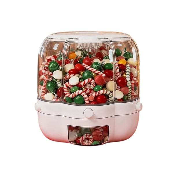Recipientes de Almacenamiento de Alimentos Dispensador Rotativo de Dulces para la Organización de la Oficina Y la Cocina