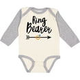 thumbnail image 3 of Inktastic Ringbearer with Arrow Boys Long Sleeve Baby Bodysuit, 3 of 5