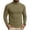 Army Green, variant on Men's Long Sleeve Full Fold Turtleneck Ribbed Knit Shirts, Vertical Rib Stretch Slim Fit Lightweight Daily Basic Layering Tops Gray M