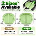 thumbnail image 6 of Reusable Divided Air Fryer Silicone Liner, Square Cooking Tray Insert, Raised Ridges for Grease Drainage, Built-In Side Handles for Easy Lifting, Akmoler, 6 of 8