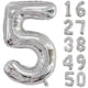 thumbnail image 1 of Globo Yeodong Silver Number 5 con helio laminado de 40 pulgadas, 1 of 7