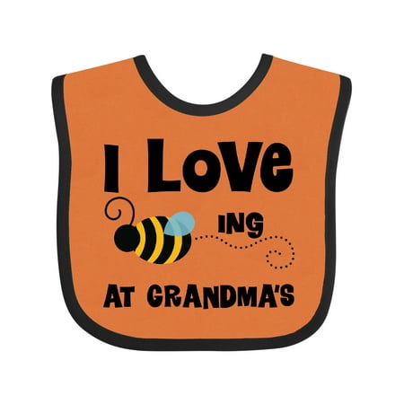 

Inktastic Grandkids Visit Grandma Honey Bee Gift Baby Boy or Baby Girl Bib