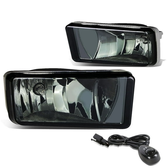 DNA Motoring Pair Smoked Fog Light Kit for 07-15 Chevy Silverado GMC Sierra