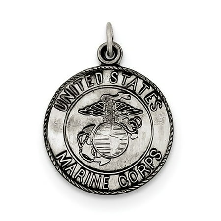 Sterling Silver Engravable US Marine Corp Medal