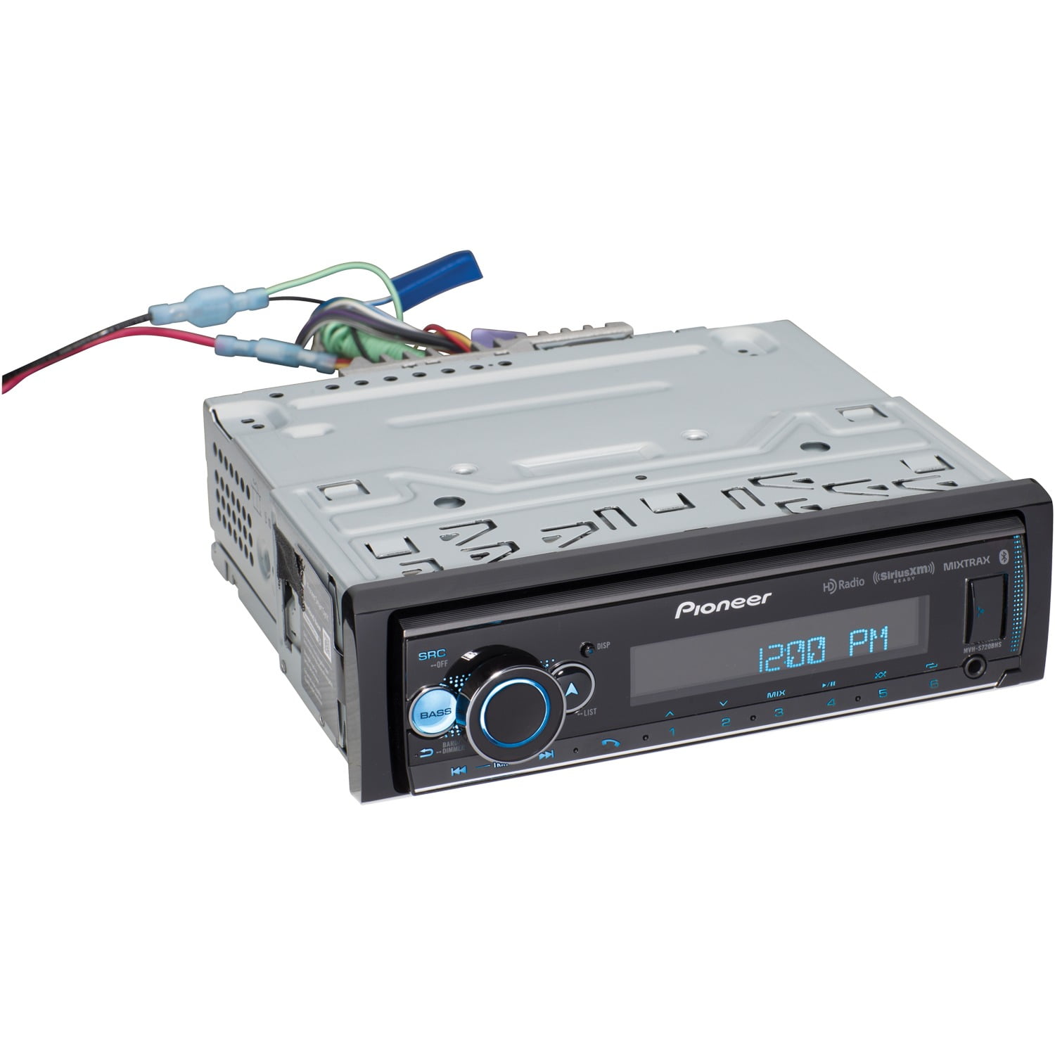 Pioneer MVH-S720BHS Double-Din in-Dash Digital Media Receiver with Bluetooth, HD Radio, and SiriusXM Ready and TS-A1670F A-Series Coaxial Speaker System (3 Way, 6.5")