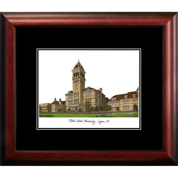 Campus Images UT997A 14 x 18 in. Utah State University Academic Satin Mahogany Framed Lithograph