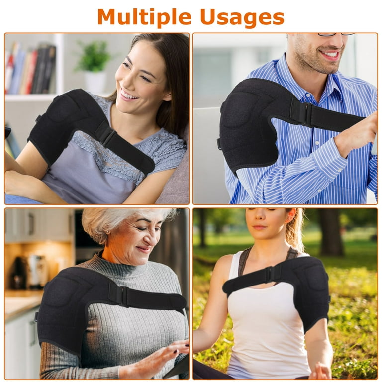 Heated Shoulder Brace, iMounTEK Portable Heated Shoulder Wrap Pad Brace  Support Therapy Pain Relief Belt, Electric Heating Pad Heating Wrap for