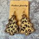 thumbnail image 4 of Retro Christmas Tree Earrings Leopard Print Dangle Earrings Christmas Earrings Christmas Tree Earrings Gift for Women, 4 of 5