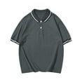 thumbnail image 2 of Boys Polo Shirt Boy Short Sleeve ShirtDark GrayPolo Shirt for Boys Rugby Shirts for Little Boy, 2 of 5