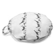 thumbnail image 1 of Animal Round Floor Cushion with Handle, Monochrome Style Fauna Line with Zebra Giraffe Antelope Pattern in a Row, Pillow for Living Room & Dorms, 18" Round, Charcoal Grey White, by Ambesonne, 1 of 4