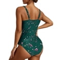 thumbnail image 4 of Gyexs Maternity Womens One Piece Swimsuits Ruched Slimming Bathing Suits Floral Swimwear #02 Dark Green, Size L, 4 of 6