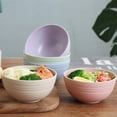 thumbnail image 6 of 5 PCS 12cm Cereal Bowls Wheat Straw Unbreakable Reusable Bowlad Bowl Soup Bowl Noodle Container Mixing Bowls, 6 of 8