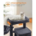 thumbnail image 4 of Cat Tree Small Cat Tower with Widened Perch for Large Cats Indoor Kittens cm MultiLevel Cat Condo Scratching Posts and Ramp Door Cat Cave Cat Basket Light UPCTW, 4 of 9