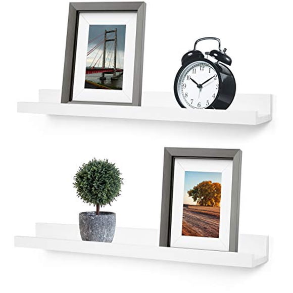 Greenco Wall Mounted Floating Shelves, White