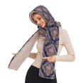 thumbnail image 3 of BZSMCE Warm Fleece Hood Scarf Wrap Vintage Floral Elegance Tapestry Pattern, 3 of 7