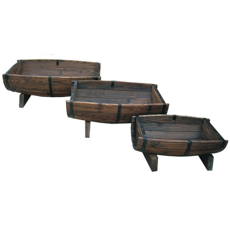 Leigh Country TX 93961 Half Barrel Planter Set, 3 Piece
