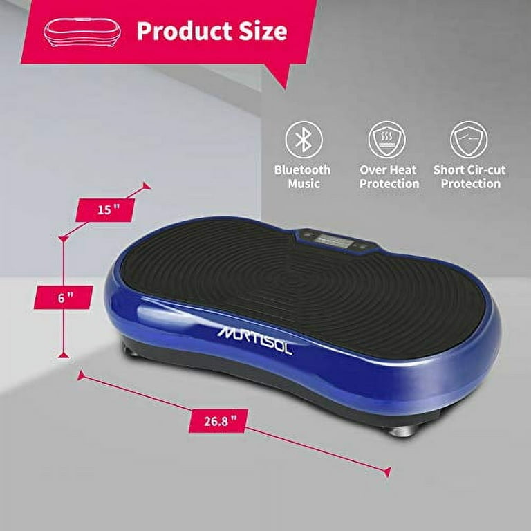 Murtisol Vibration Plate Exercise Machine Whole Body Workout Fitness Platform w Loop Bands for Home Weight Training Shaping Walmart