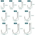 LINKPAL 500 Pieces Fish Hooks 10 Sizes Fishing Black Silver Sharpened