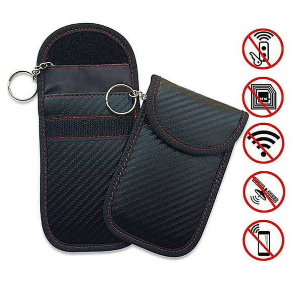Car Key Signal Blocker Faraday Bag Keyless Fob RFID Blocking Pouch Case black