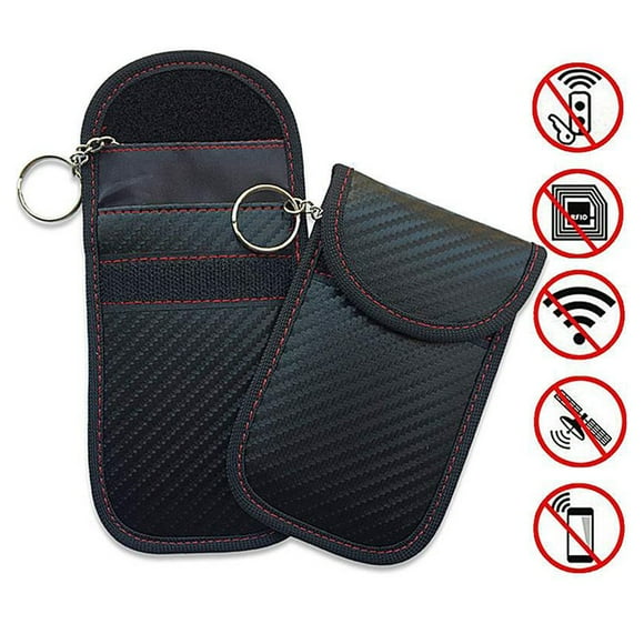 Bloqueur de Signal de Voiture Sac Faraday Fob Sans Clé RFID Pochette de Blocage Étui Noir