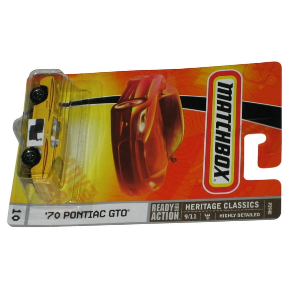 Matchbox Heritage Classics 9/11 (2008) '70 Pontiac GTO Yellow Car #10