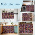 thumbnail image 6 of Colorful Rhombic Sink Skirt for Bathroom, Self-Adhesive Under Sink Curtain, Modern Abstract Geometric Retro Rustic Hide Pipes & Storage Fabric Cabinet Skirt Cover for Kitchen Laundry 32"x55", 6 of 8