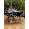 thumbnail image 3 of Outdoor Tablecloth with Umbrella Hole for Patio/Picnic/Party/Camping, Black Blue Coastal Waterproof Table Cloth Rectangle Table Cover Washable, Summer Beach Coral Shell Starfish Seahorse (60"x 84"), 3 of 8
