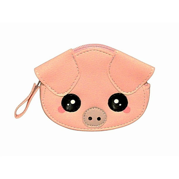 Monedero de PUERQUITO, Diseño en Forma de CERDITO para Mujer, Diseño de Animalito, Cochinito, Color Rosa, Moda Kawaii, Novedoso y Encantador.