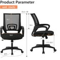 thumbnail image 3 of Home Office Chair Desk Computer Chair Adjustable Ergonomic Lumbar Support Armrest Executive with High Density Mesh 360 Degree Swivel Chair for Men Women Adults, Black, 3 of 8