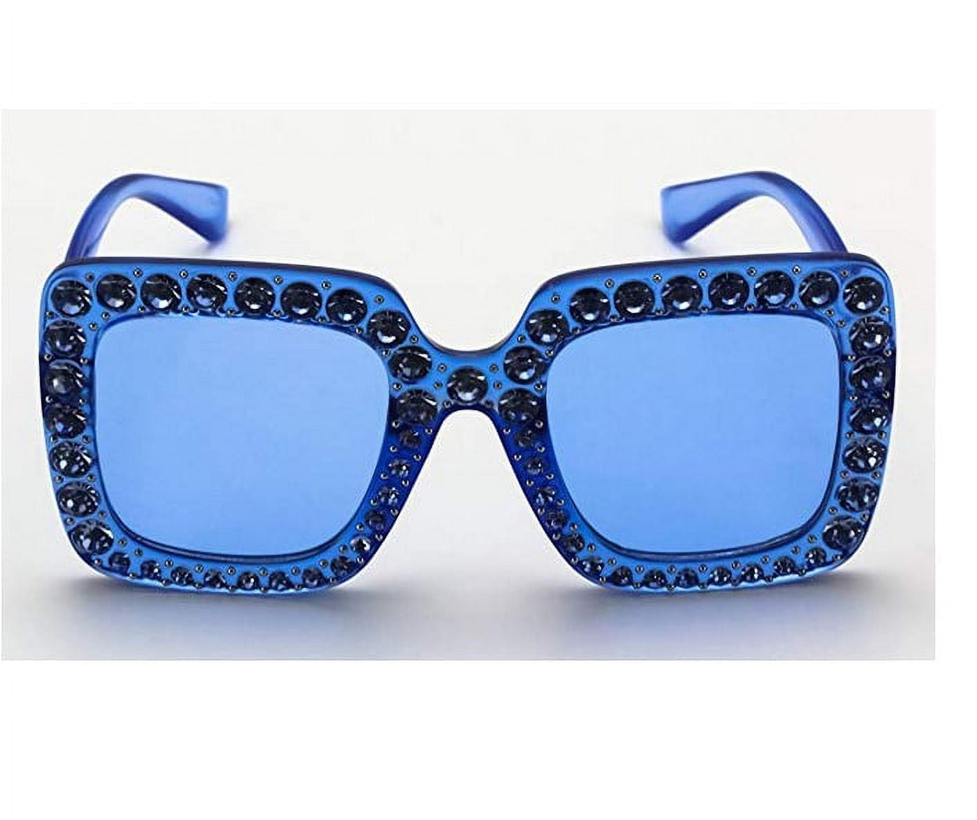 Elite Oversized Square Frame Bling Rhinestone Crystal Brand 