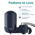PUR PLUS Faucet Mount Water Filtration System, Vertical, Indigo