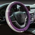 thumbnail image 1 of New Diamond Leather Steering Wheel Cover with Bling Bling Crystal Rhinestones, Universal Fit 15 Inch Car Wheel Protector for Women Girls, 1 of 9