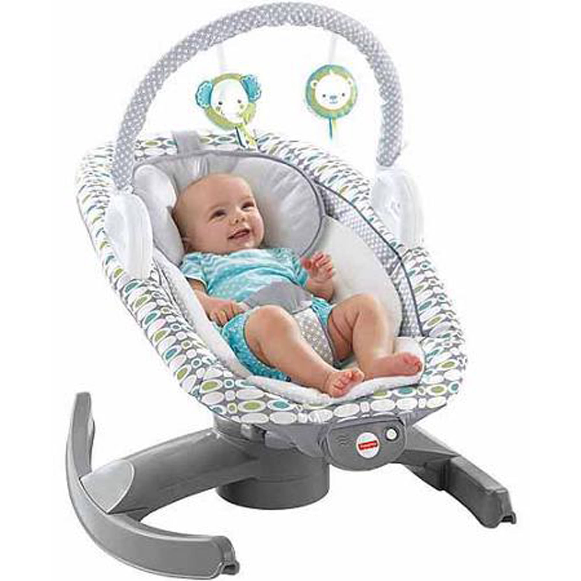 FisherPrice 4in1 Rock 'n Glide Soother White Swing Sideways Seat