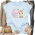 thumbnail image 3 of Be Kind T-Shirt, Women Graphic Tees Tops Funny Unisex Short Sleeve (XX-Large, Light Blue), 3 of 6