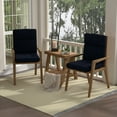 thumbnail image 2 of Jordan Manufacturing 44" x 21" Rave Indigo Blue Solid Rectangular Outdoor Chair Cushion with Ties, Welt and Hanger Loop, 2 of 10