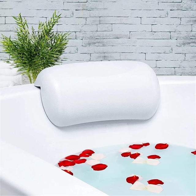 Almohada de baño, cojín de baño, almohada de baño de PU impermeable, almohada de bañera con ventosas, almohada de baño de spa ergonómica, adecuada para todas las bañeras, cumpleaños, regalo de Navidad