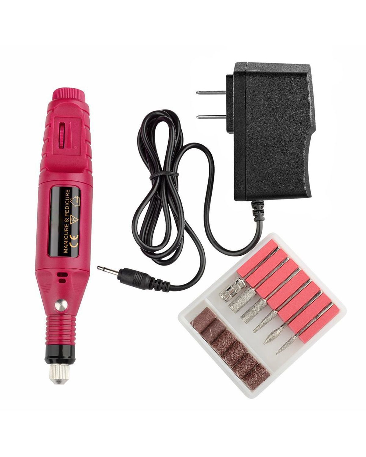 Zodaca Electric Nail File Kit, Professional Manicure Pedicure Nail