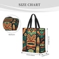 thumbnail image 3 of Retro Tiki Hawaiian Vintage Tote Bag Reusable Shoulder Handbag Top Handle Purse for Shopping Work, 3 of 6