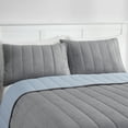 thumbnail image 6 of Mainstays King Pillow Sham - Light Grey, Corduroy, Reversible Bed Sham, 2 Pack, 6 of 6