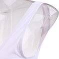 thumbnail image 4 of Trahe de Baño de Una Pieza Mujer Bañador Impreso de Letras Deportivo Cuello Cuadrado sin Respalda MOnokini Push Up para Playa - Blanco, L L Soledad Traje de baño de mujer, 4 of 10