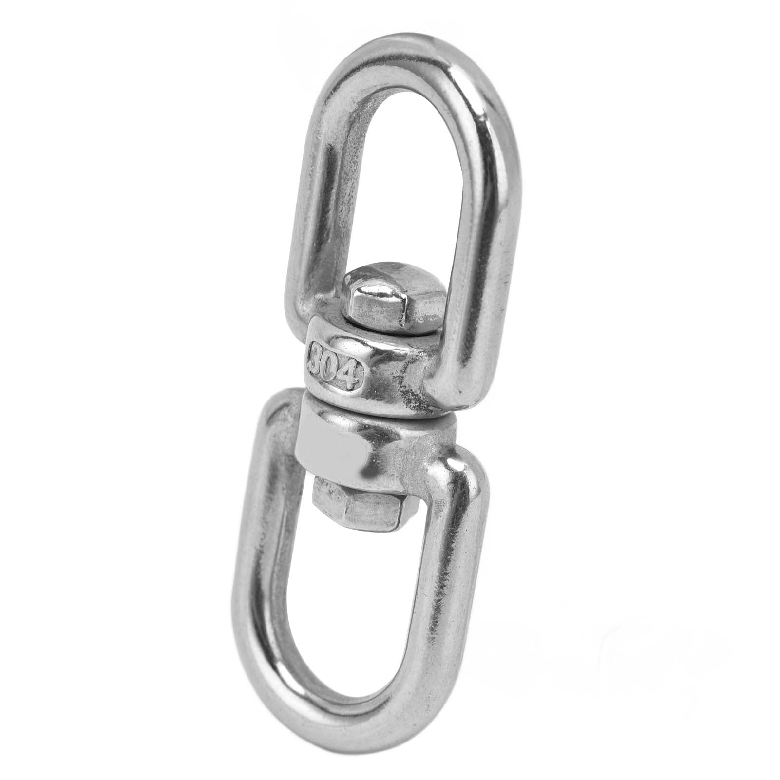 Double Ended Rotate Eye Hook, Big Eye Opening Durable Stainless Steel