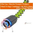 thumbnail image 6 of iMeshbean 50FT Pressure Washer Flexible Hose for Power Washer–3600 PSI Kink Resistant Pressure Washing Extension Hose–Electric Power Wash Hose for Replacement–For M22-14mm&15mm Double O-ring Fittings, 6 of 11