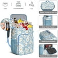 thumbnail image 4 of White Daisy Floral Cooler Backpack - 20L Insulated Lunch Backpack with Thickened Foam for Long-Lasting Cooling, 4 of 5