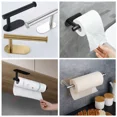 thumbnail image 5 of Soporte para papel de cocina, soporte de papel higiénico, estante adhesivo para pañuelos, dispensador de servilletas, armario de almacenamiento, accesorios de baño, 1 Uds., 5 of 5