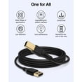 thumbnail image 2 of Cable de impresora Bordsek Square USB A a USB B 2.0 1,8 m negro, 2 of 7