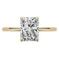 thumbnail image 3 of Solitaire Brilliance 2.5CT Radiant Moissanite Engagement Ring for Women 10K Yellow Gold, 5 US, 3 of 6