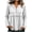 White, variant on Women's Fringe Trim Top for Fall with Long Sleeve