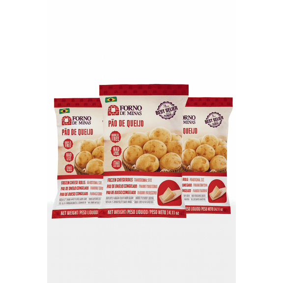 Forno de Minas Traditional Cheese Rolls 14.11oz  Pack of 3