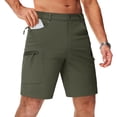 thumbnail image 2 of TACVASEN Men's Lightweight Water Resistant Cargo Shorts 10" Quick Dry Brethable Hiking Golf Shorts with 5 Zipper Pockets for Summer Outdoor sports Casual Work Army Green 40, 2 of 8