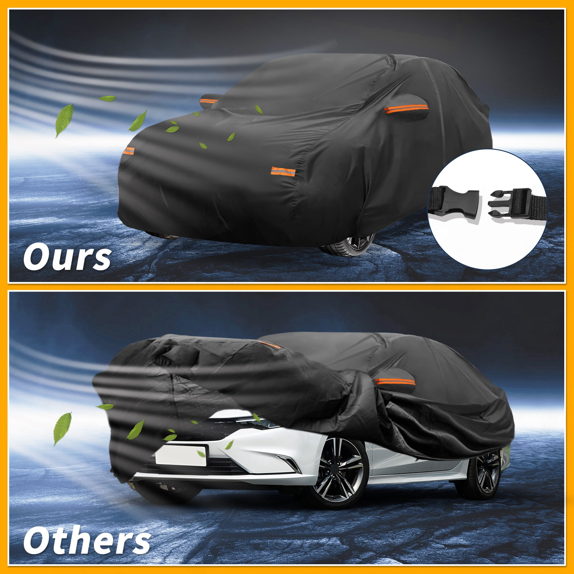 Unique Bargains Durable Waterproof Car Cover Black ["for Acura Integra"]